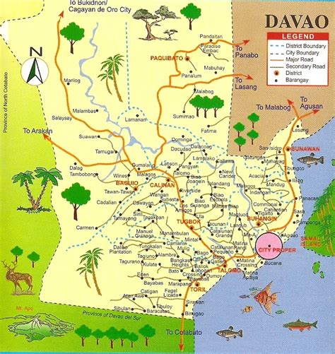 Map of Davao .